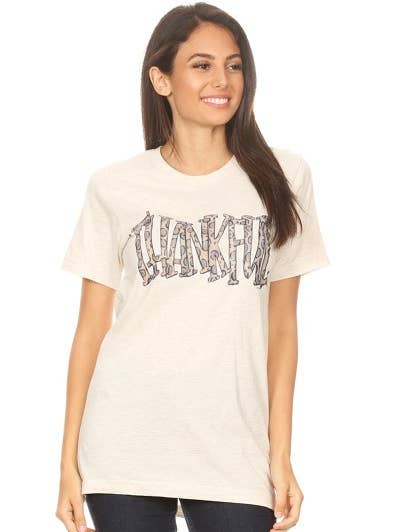 Bella Thankful, Herbst-T-Shirt mit Western-Grafik für den Großhandel von L&B Life