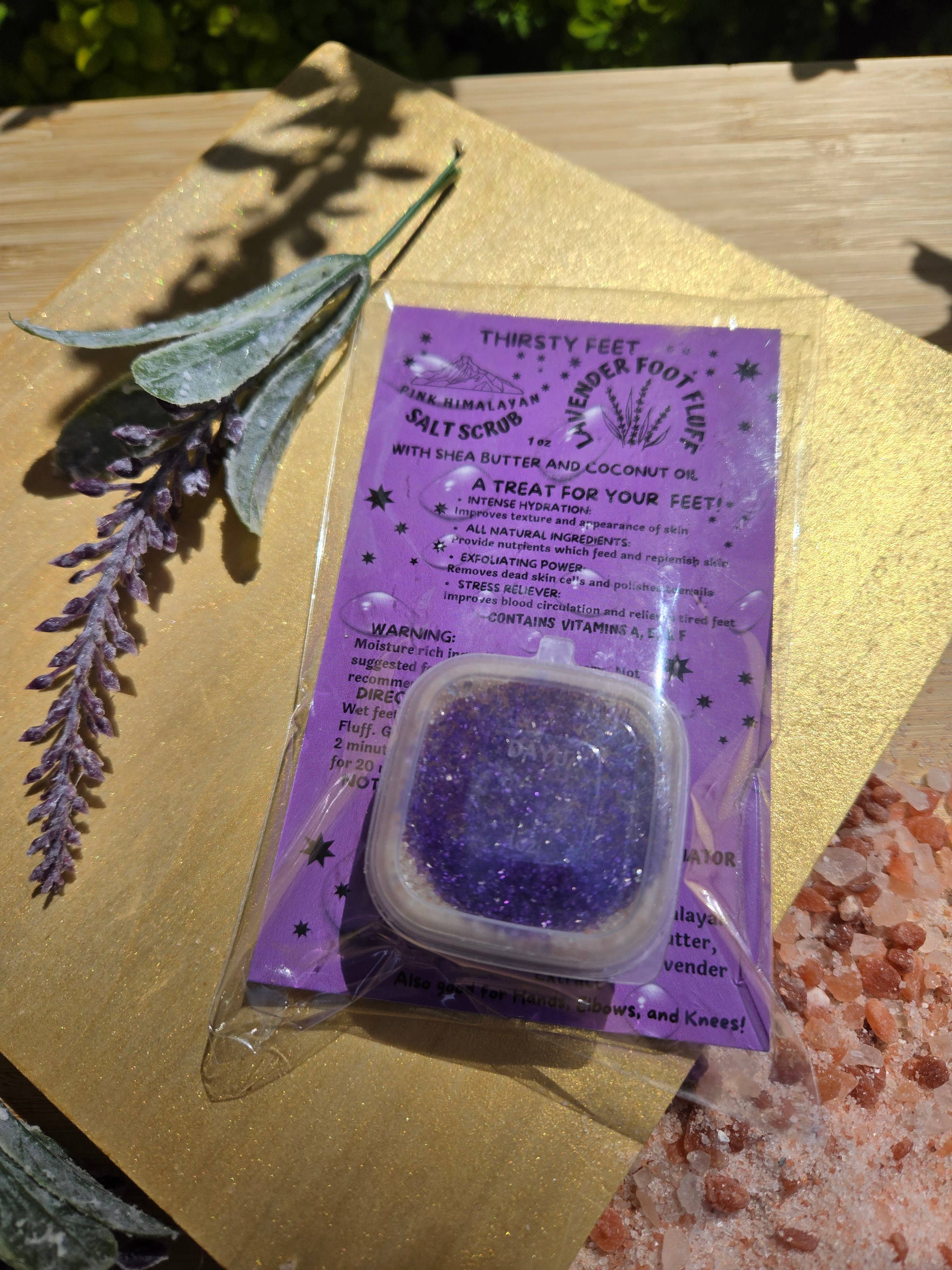 THIRSTY FEET®️ - Wholesale Foot Scrub/Polish - Lavender Salt Foot Fluff Sugar Scrub 1 oz1