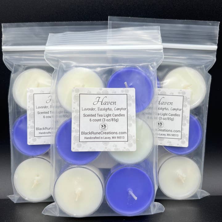 Black Rune Creations - Wholesale Tea Light Candles - Haven Natural Soy Wax Tea Light Candles1