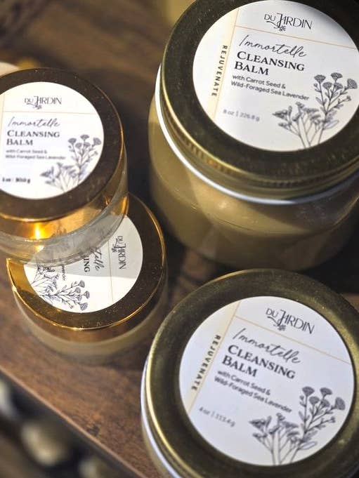 Immortelle Cleansing Balm With Wild-Foraged Sea Lavender for wholesale by Du Jardin Beauty