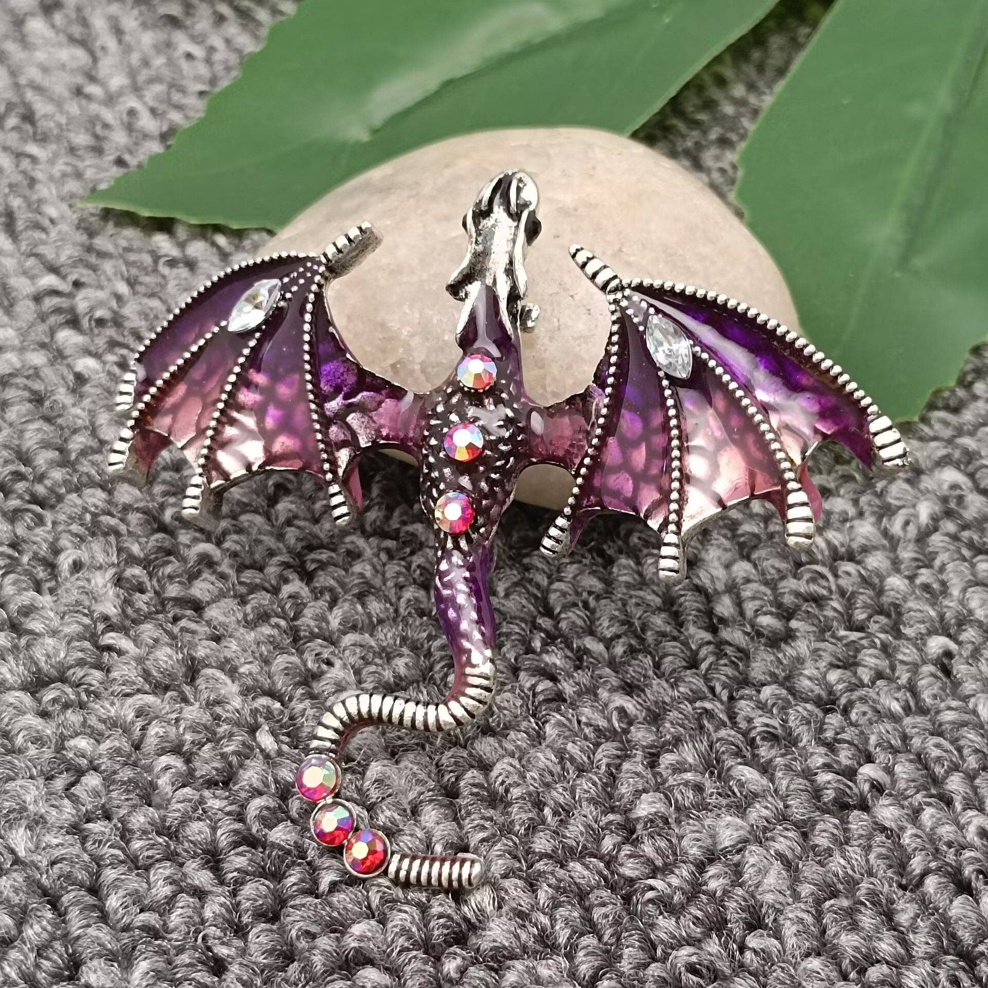 Mio Queena - Wholesale Brooch - Rhinestone Enamel Dragon Brooch0