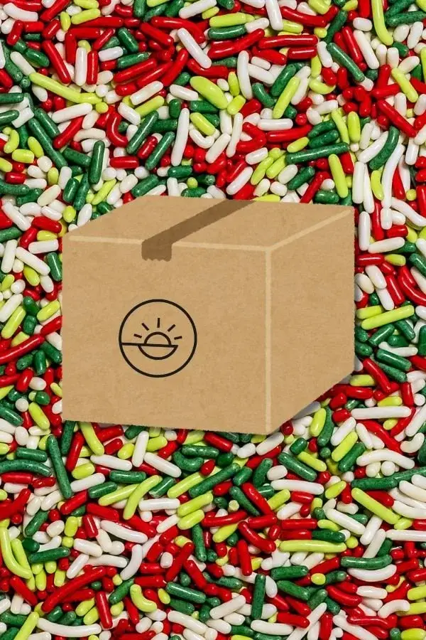 Supernatural - Wholesale Sprinkles - Dye-Free Christmas Softies Sprinkles, 25LB0