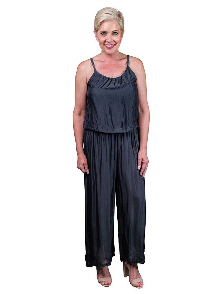 TINA Stephens Italy/Tees By Tina – wholesale Jumpsuit – Women's – Milani Silk Jumpsuit (DT221)