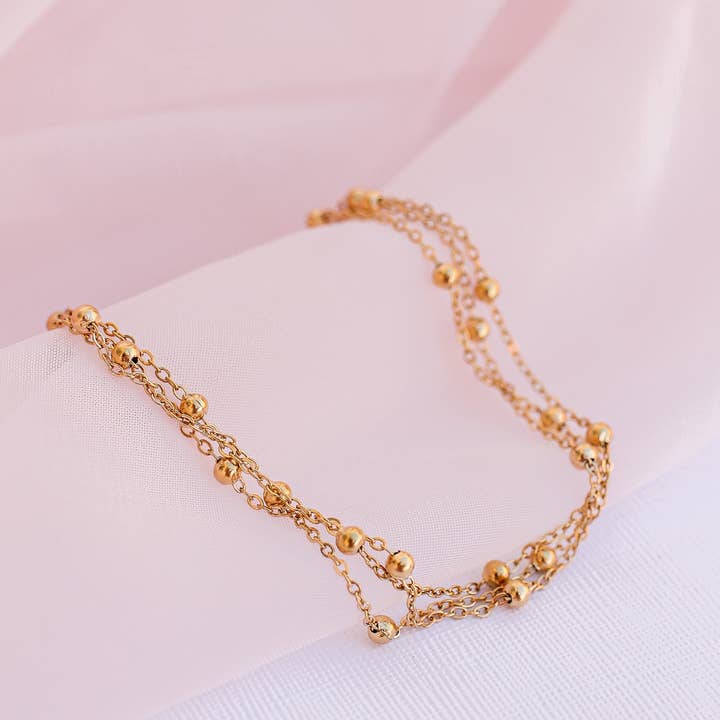 Rose and Clay – wholesale Vristlänk – Artemis fotlänk i guld