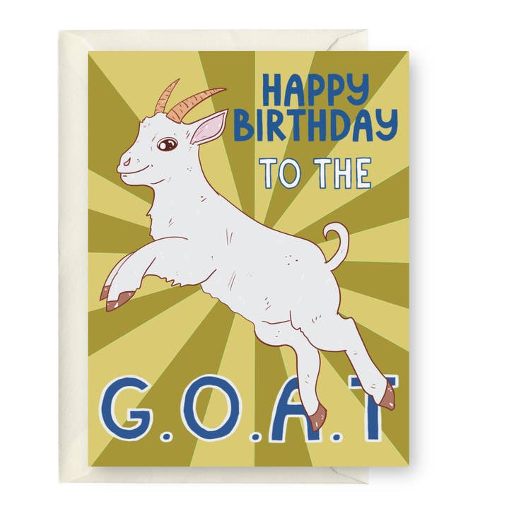 Happy Birthday To The G.O.A.T for wholesale by After Party Paper Co.