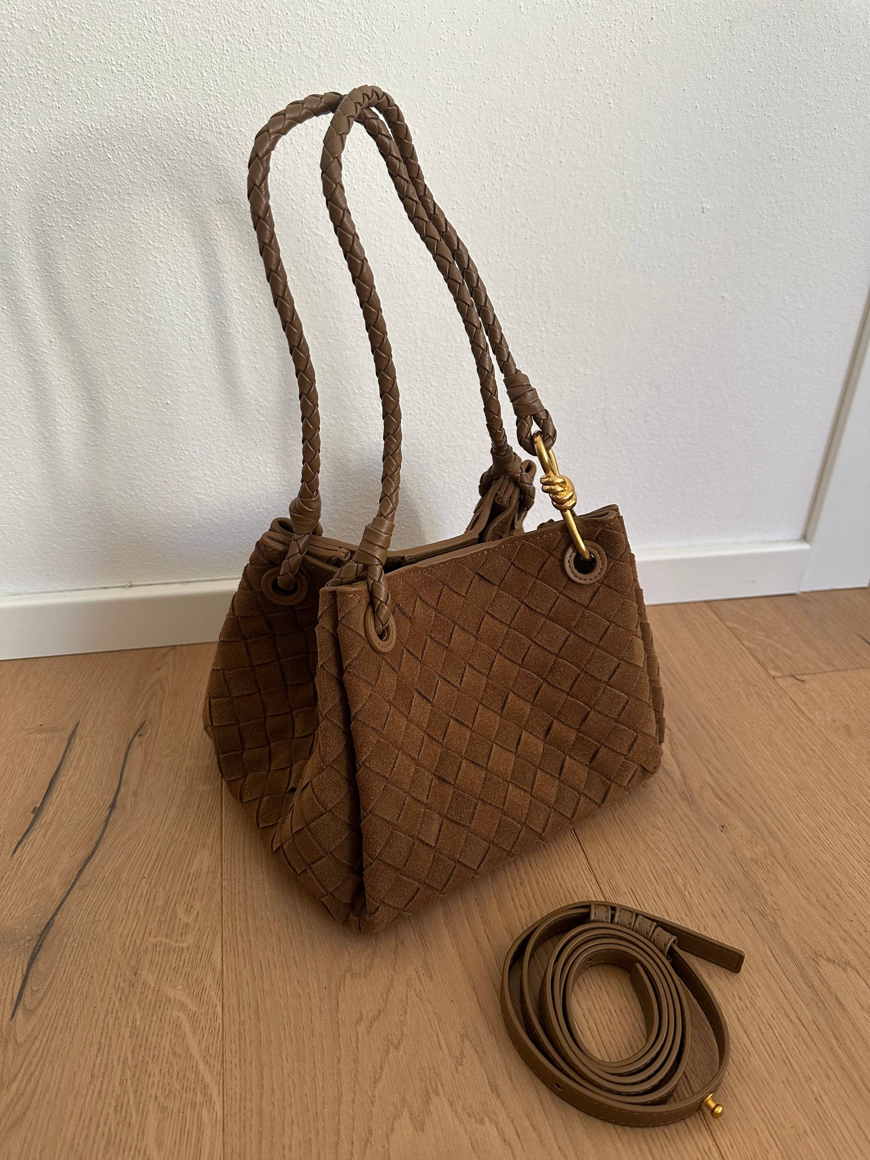 Zhade – Bolsa de ombro – Mulher por atacado – EMMA tecido-camurça4