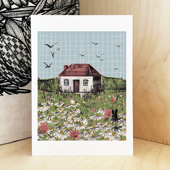 Little House Print - A5 for wholesale by Aimee Mac Illustration / Stationery & Prints