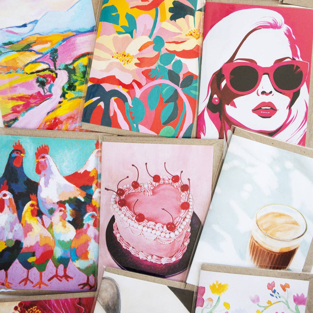 Julia Ockert - Wholesale Birthday card - Pink Princess Cake Greeting Card3