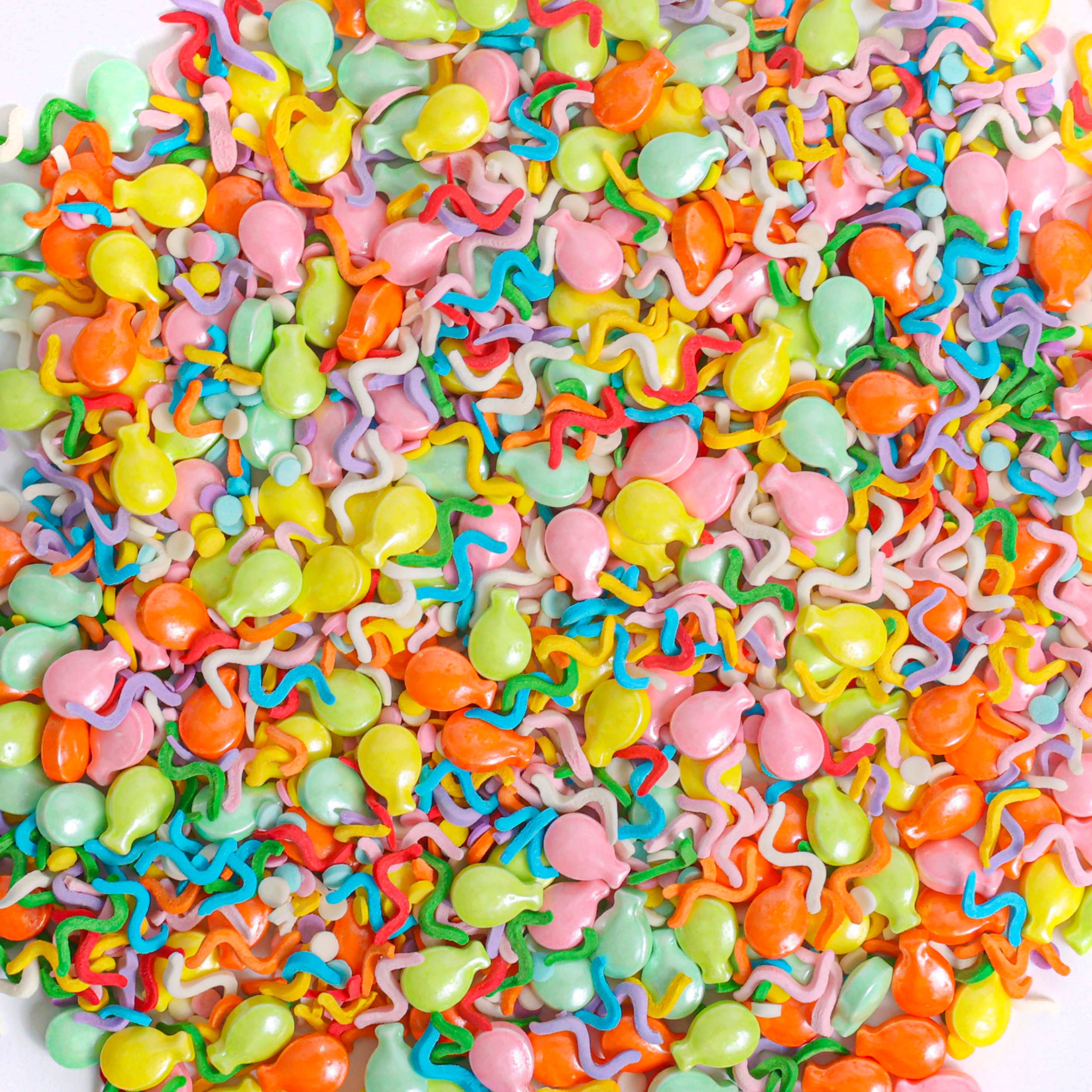 Sprinklemania – Engroshandel Drys – Sprinklemania drys : Balloner og snoede former, 3,5 oz terning1