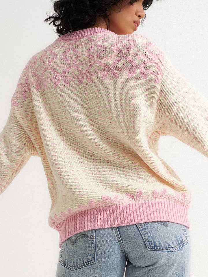 Callahan Knitwear – Großhandel Strickpullover – Damen – Übergroße Maeve-Strickjacke - Rosa2