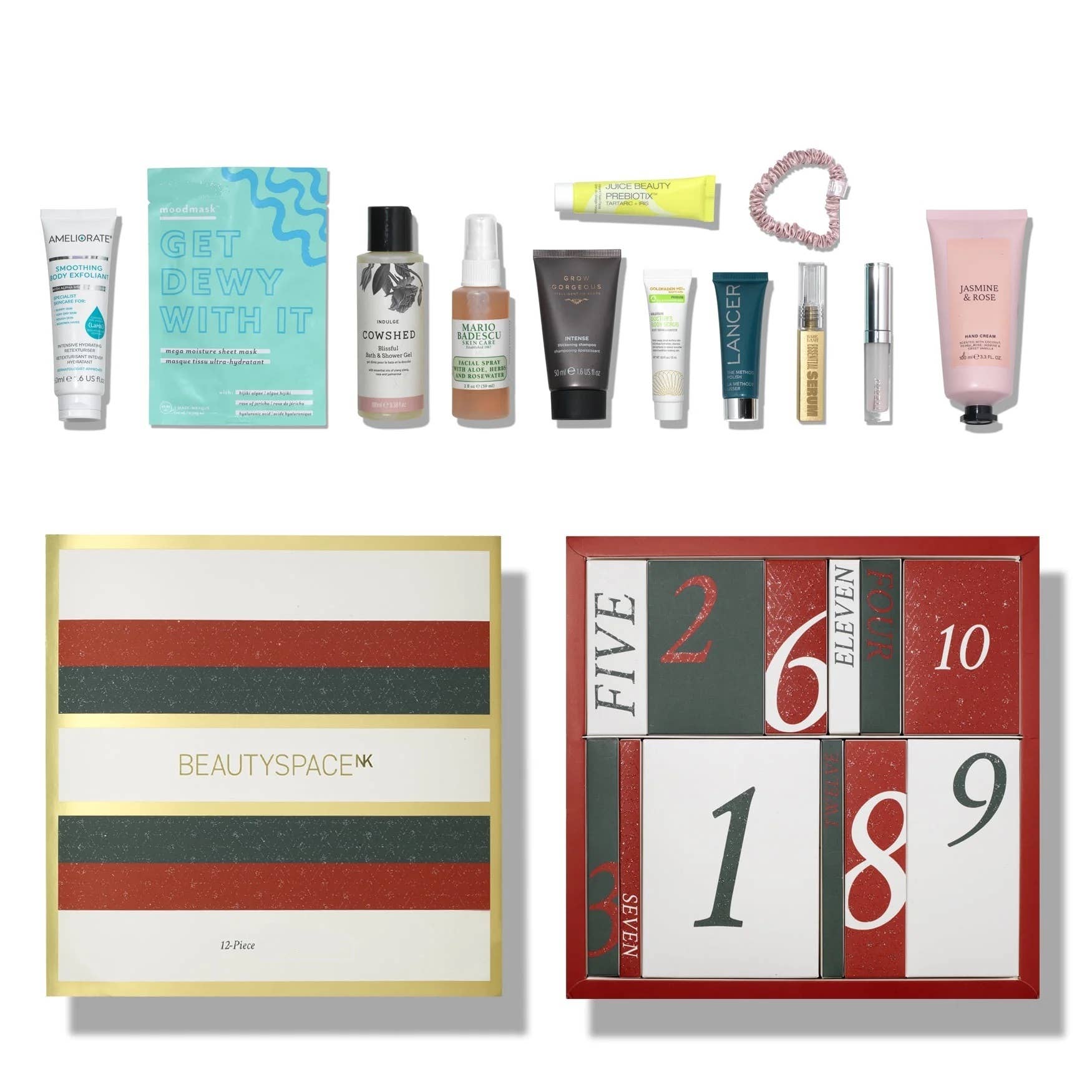 Valessati - Vendita all'ingrosso Kit leviganti per la pelle - BeautySpaceNK Set Regalo Calendario dell'Avvento da 12 Pezzi per le Feste1