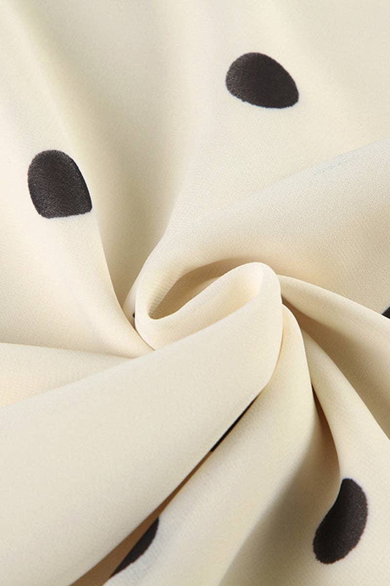 BEIGE Polka Dot Midi Skirt for wholesale on Faire5