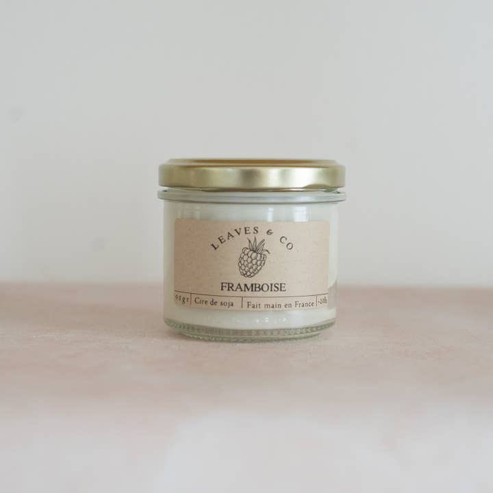 Leaves & Co - Wholesale Jar/Filled Candle - Raspberry Scented Candle Seasonal Jar