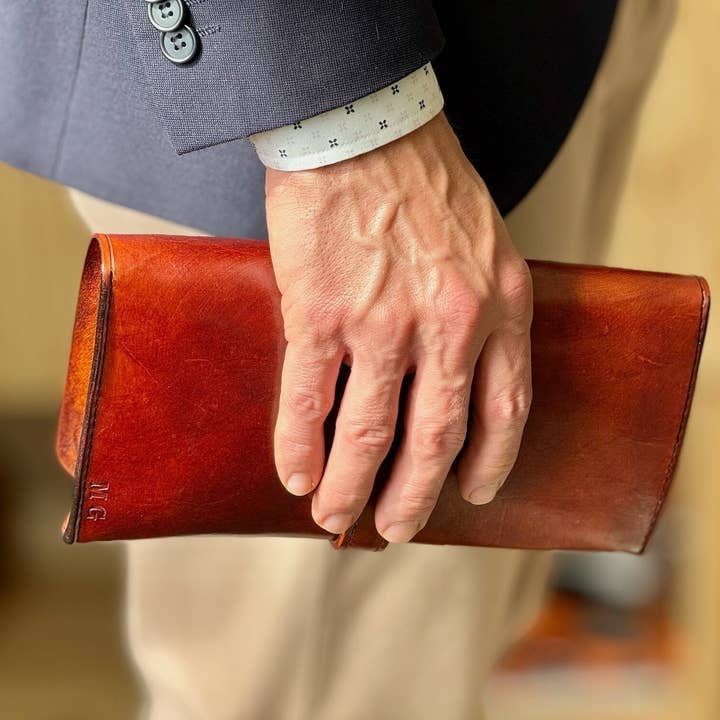 A. M. Aiken - Wholesale Humidor/Cigar Accessory - Hand-Dyed Leather Boveda Cigar Case1