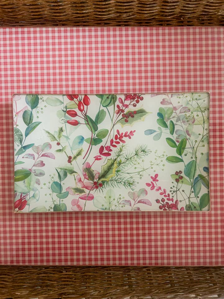 Glass Handmade Plates & Trays - Holiday Greens Rectangle for wholesale by Biccara