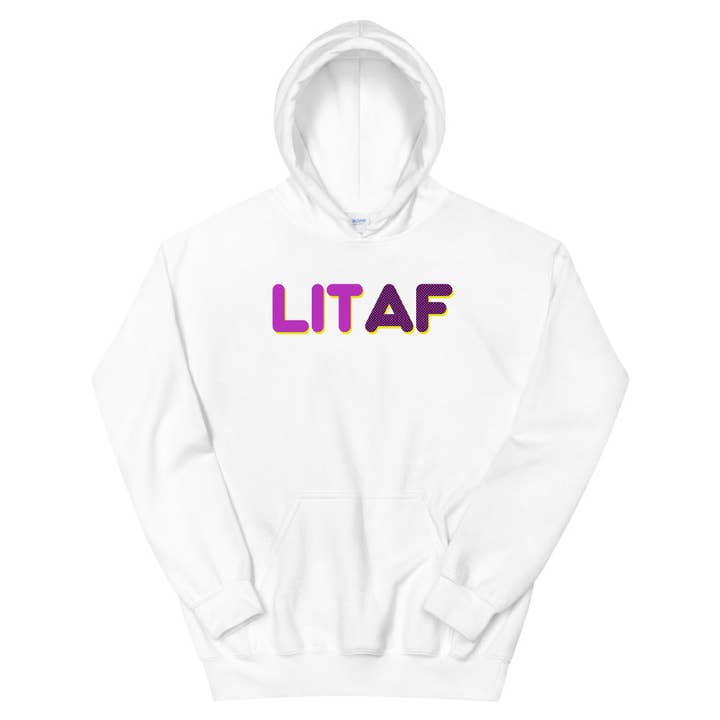 Felpa unisex in cotone e poliestere Lit AF per la vendita all'ingrosso da parte di Fresh N Ripe