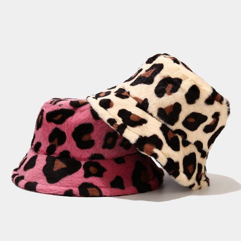 Dipped Shop - Venta al por mayor Gorro estilo pescador - Mujer - Versátiles sombreros de pescador gruesos con estampado de leopardo DPBH032518