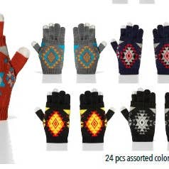 Diamond Star Knitted Glove for wholesale by Silicon Valley Textiles, Inc