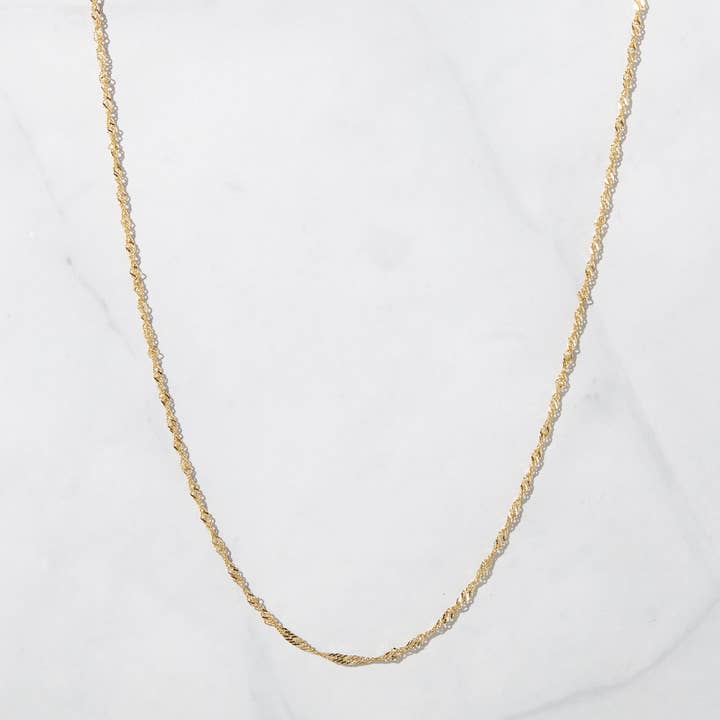 Thin Twisted Chain Necklace for wholesale by Sami Jewels