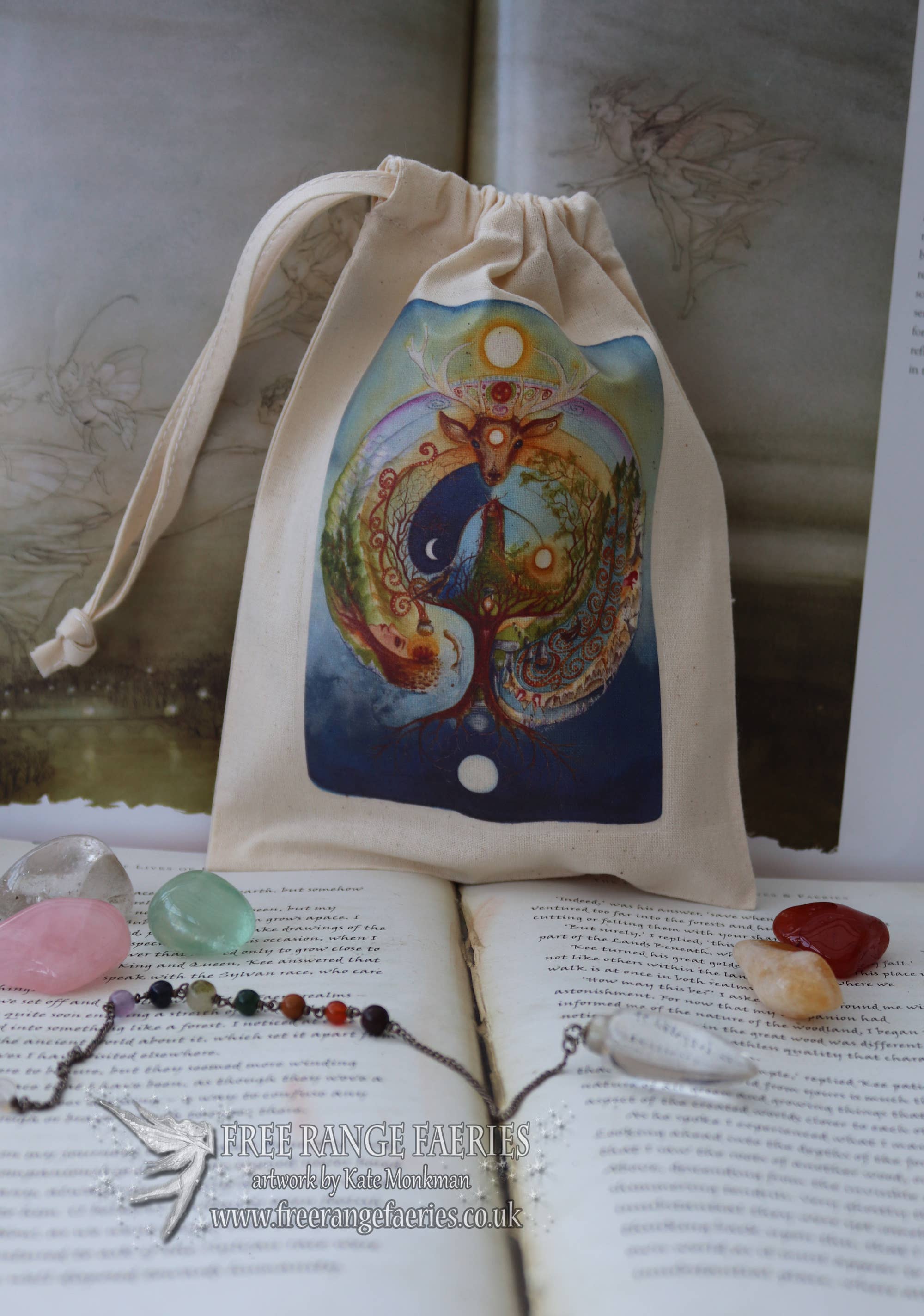 Deer Medicine Tarot Pouch for wholesale by FreeRangeFaeries