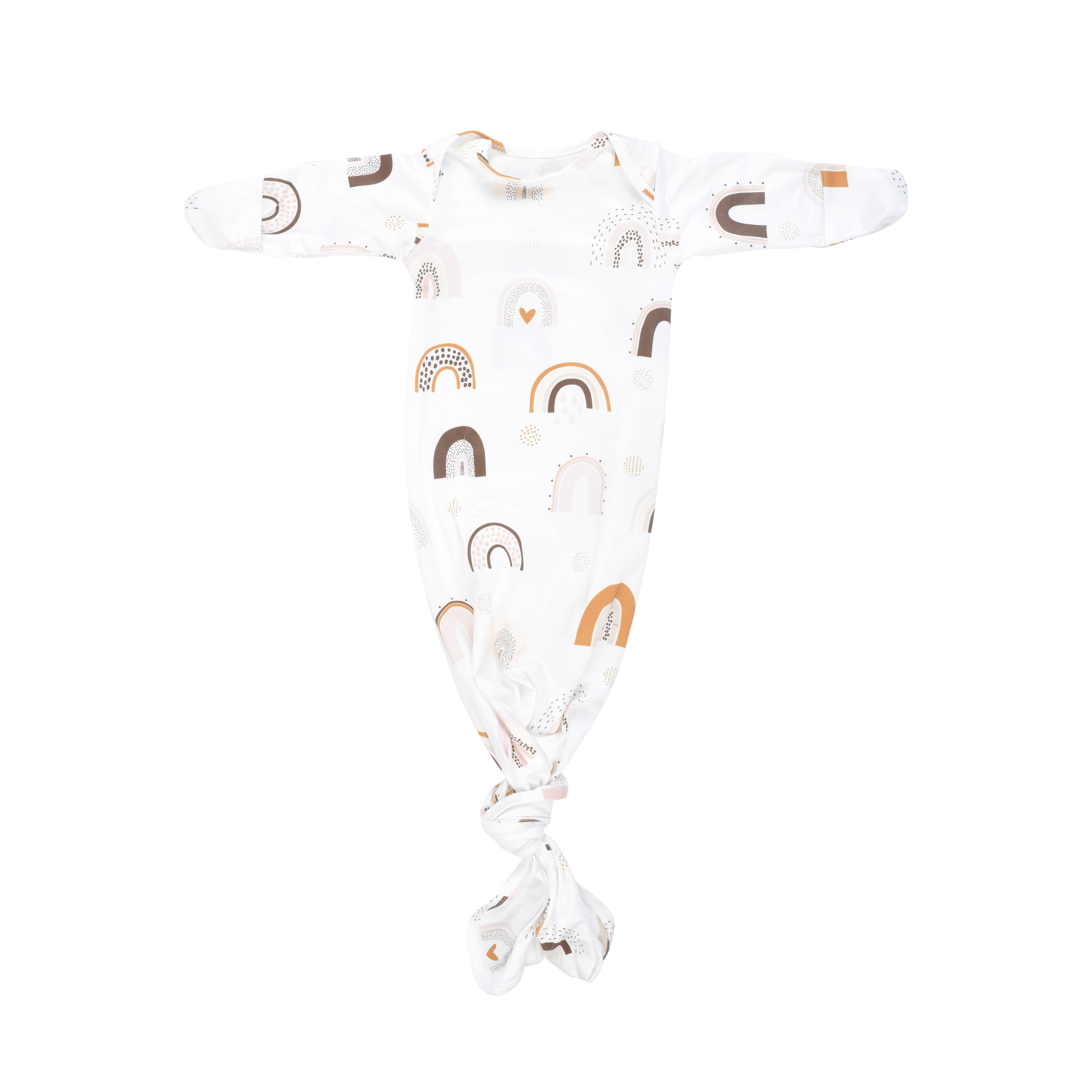 Three Little Tots – wholesale Baby gown – Baby – Rainbow Knotted Gown0