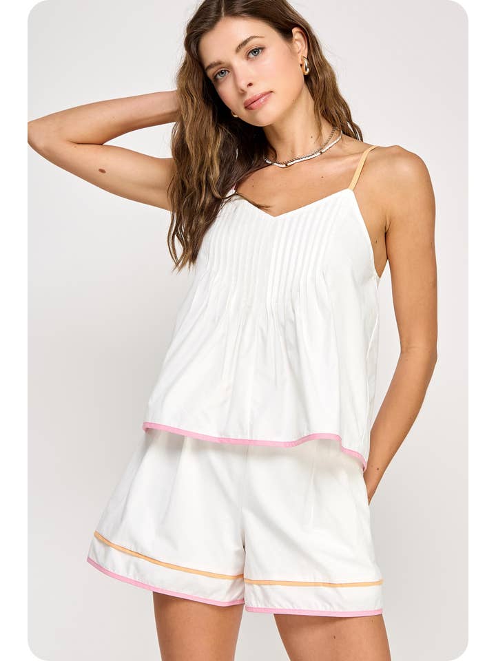 Strut & Bolt - Wholesale Shorts - Women's - Color Block Piping Poplin Shorts21