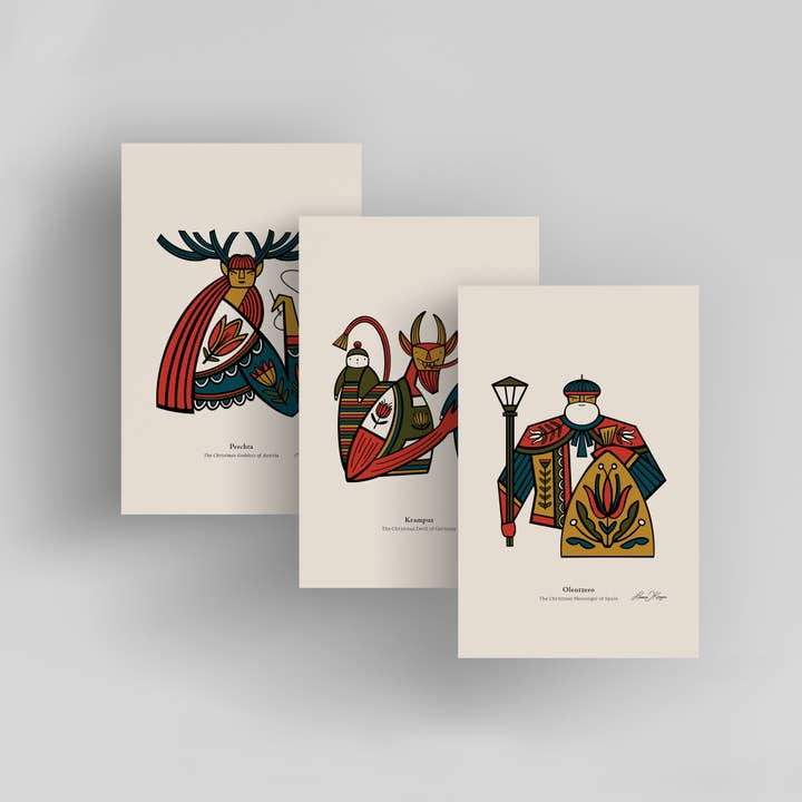 Christmas Legends of European Folklore / Small Art Prints for wholesale by Addvent