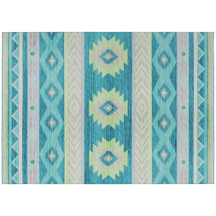 Dalyn Phoenix PH3 groenblauw wasbaar voor binnen en buiten voor wholesale door Dalyn Rug