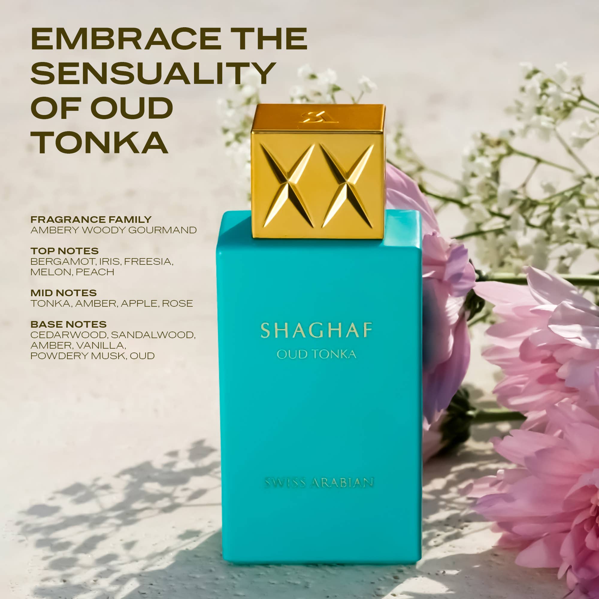 SWISS ARABIAN - Vente Parfum/Eau de toilette - Swiss Arabian Shaghaf Oud Tonka parfum de luxe EDP 75 ml pour femmes1