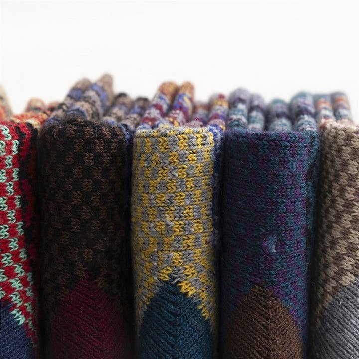 SAME AS THE PICTURE Casual Thick Breathable Absorb Sweat Sock(A Set Of Five Pairs) for wholesale on Faire3