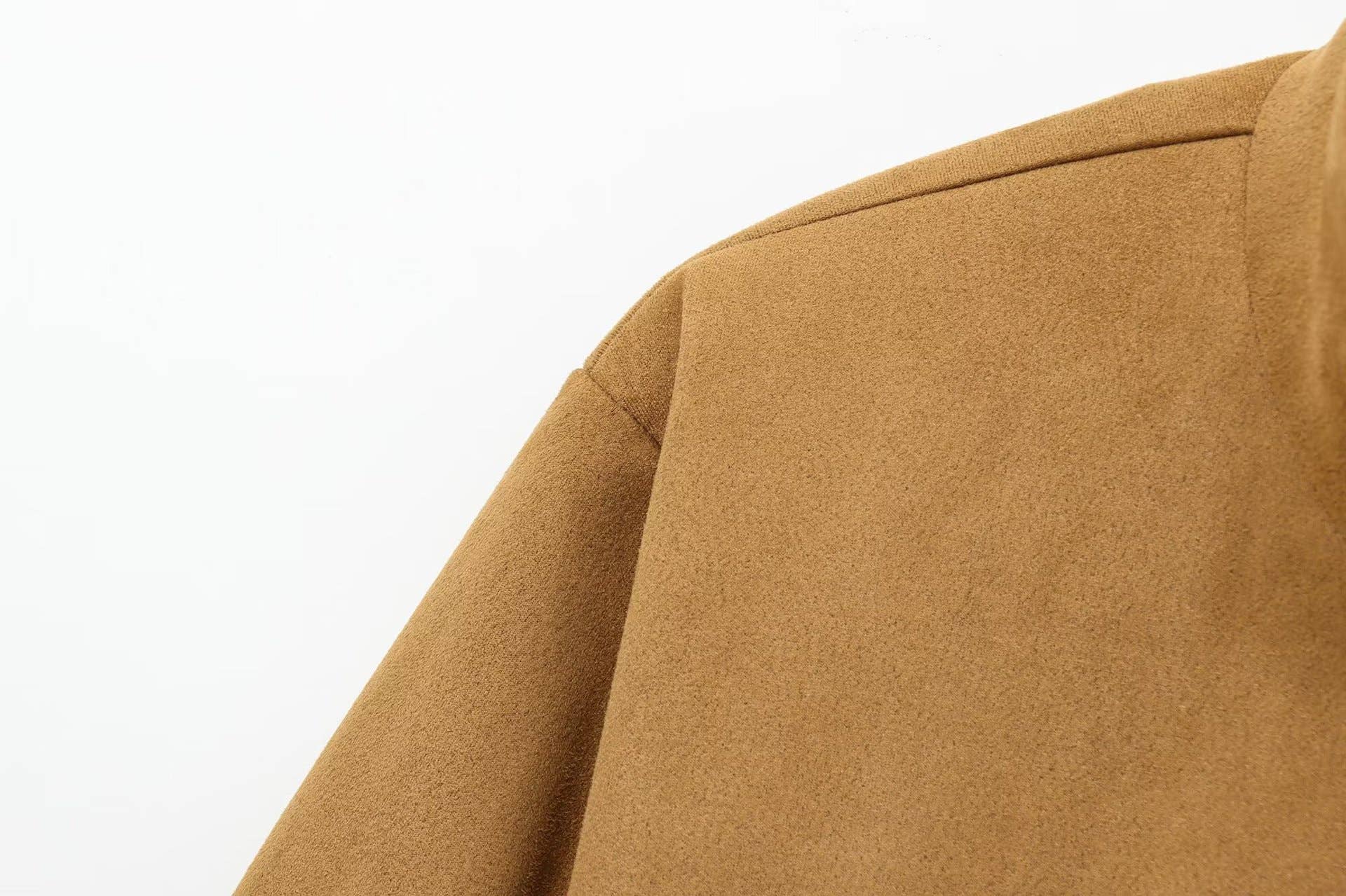 CAMEL Stand-up collar long-sleeved zipper jacket coat for wholesale on Faire3