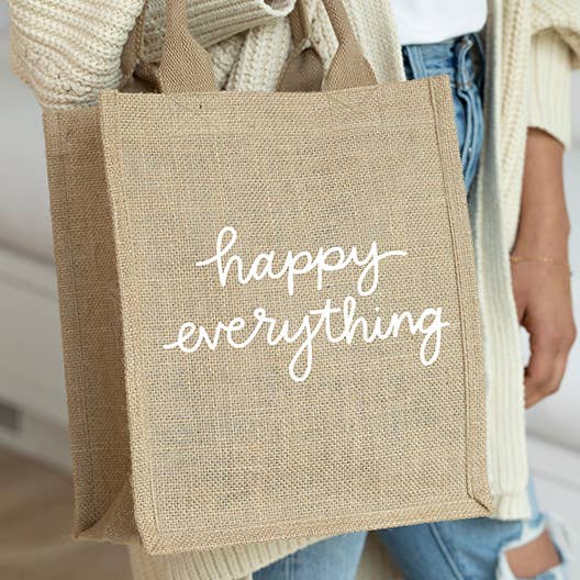 Reusable Gift Tote - Happy Everything - Large for wholesale by The Little Market