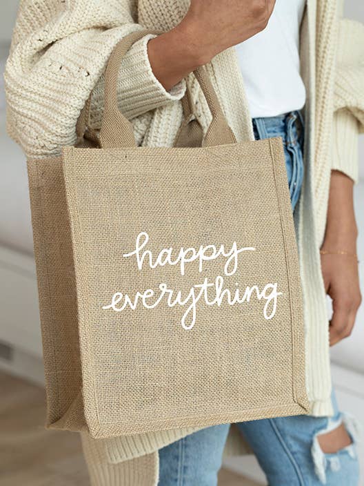 Reusable Gift Tote - Happy Everything - Large for wholesale by The Little Market