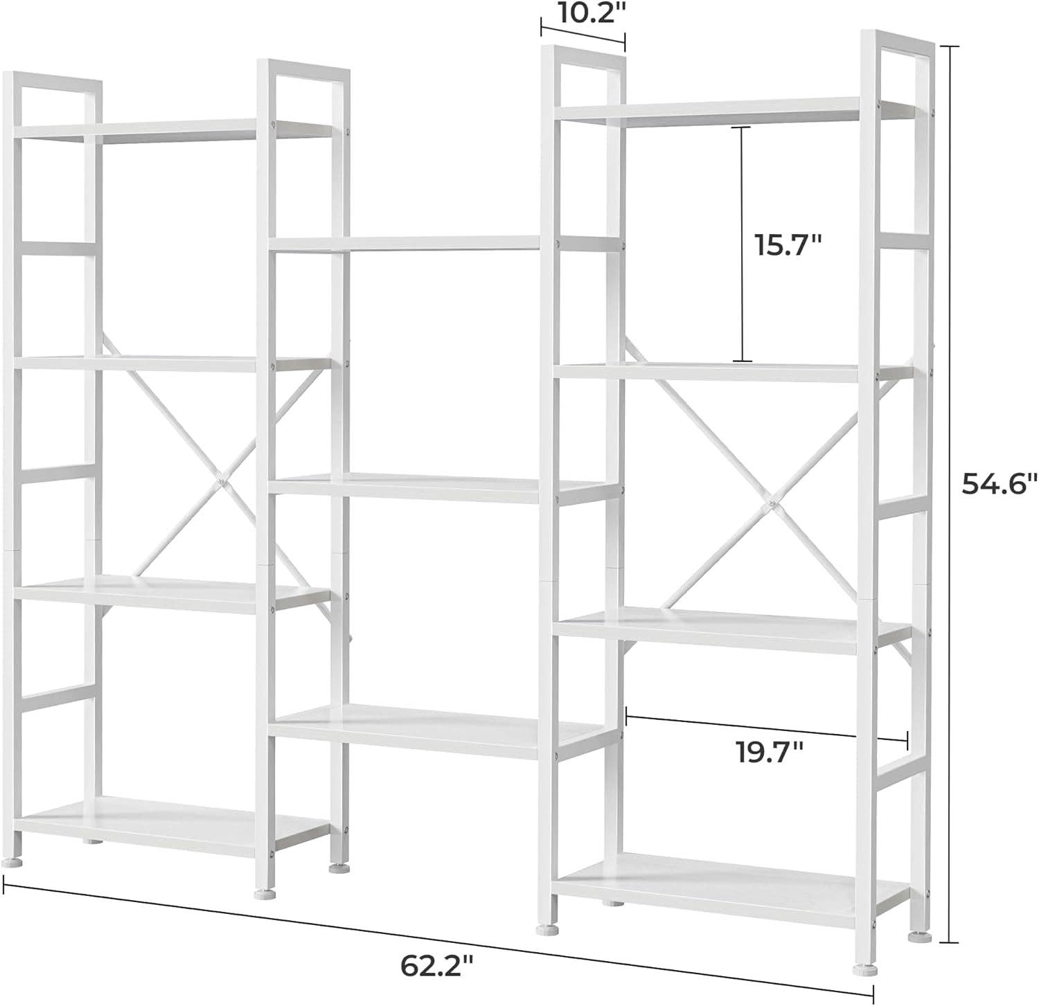 White 11 Shelf Open Display Bookcase For Home Office for wholesale on Faire2