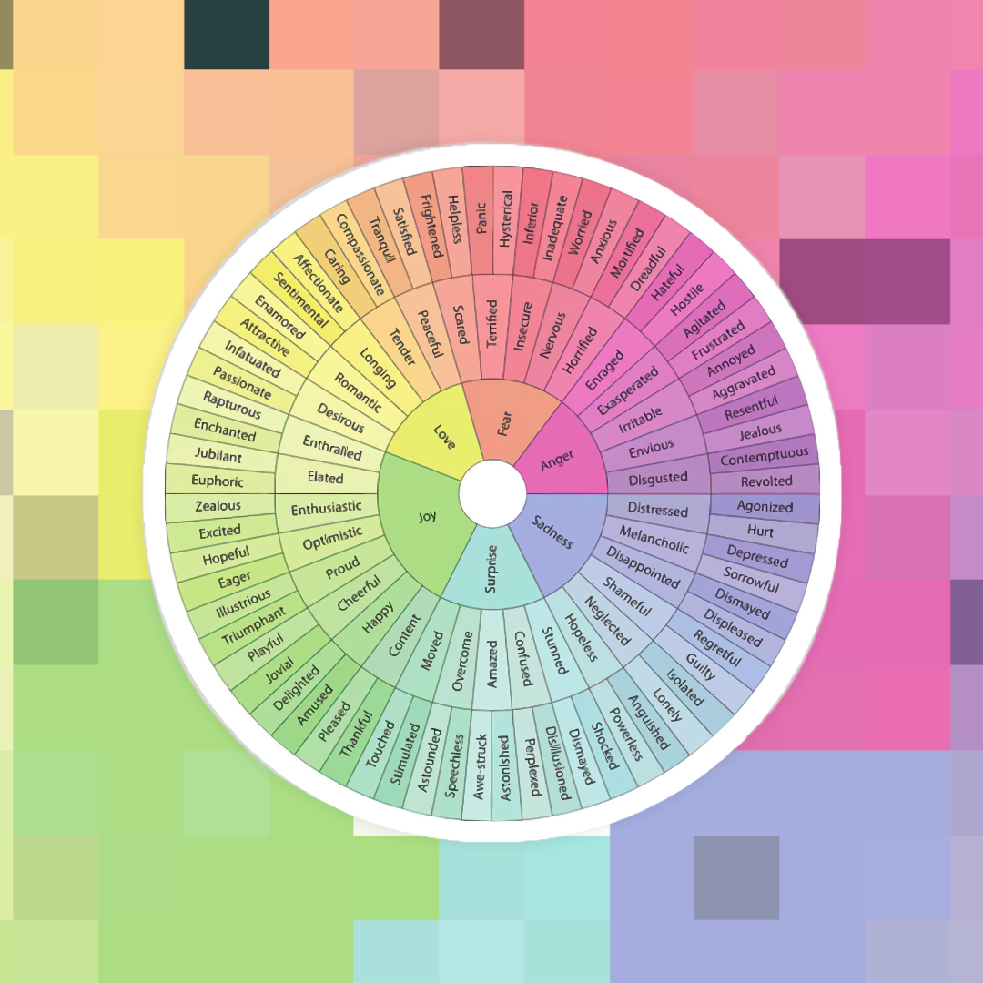 Ace the Pitmatian Co - Wholesale Sticker - Feelings Wheel Sticker Available 3 Different Sizes2