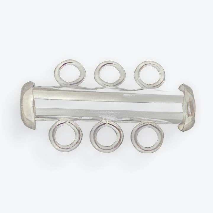 Purity Beads – Engroshandel Spænde – Rørspænder i 925 sterlingsølv | Med 3 og 4 rækker bøjler | Tilgængelige to størrelser: 4,3X16,0 mm (to rækker) og 4,3X22,0 mm (tre rækker).0