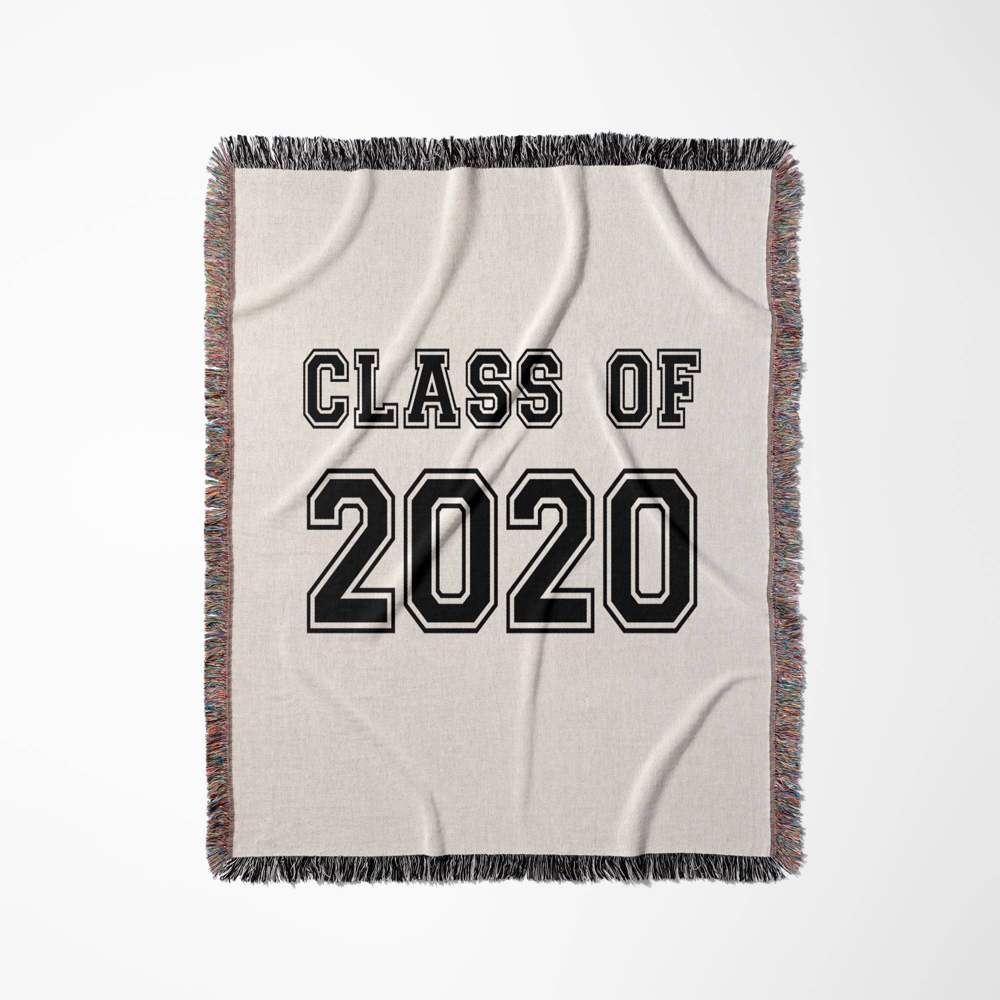 3dRose – wholesale Throw blanket – 3dRose, Class of 2020 - Graduation gift - graduate graduating high school university or college grad black, Blanket0