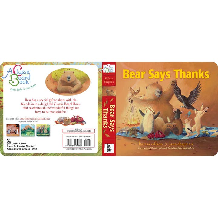 Simon & Schuster - Wholesale Baby & Toddler Book (0-2) - Bear Says Thanks by Karma Wilson1