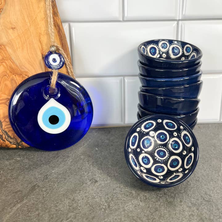 Umays Boho - Wholesale Decorative Plate/Dish/Bowl - Evil Eye Small Bowl, Trinket Dish, Pinch Bowls, Ceramic Bowl1