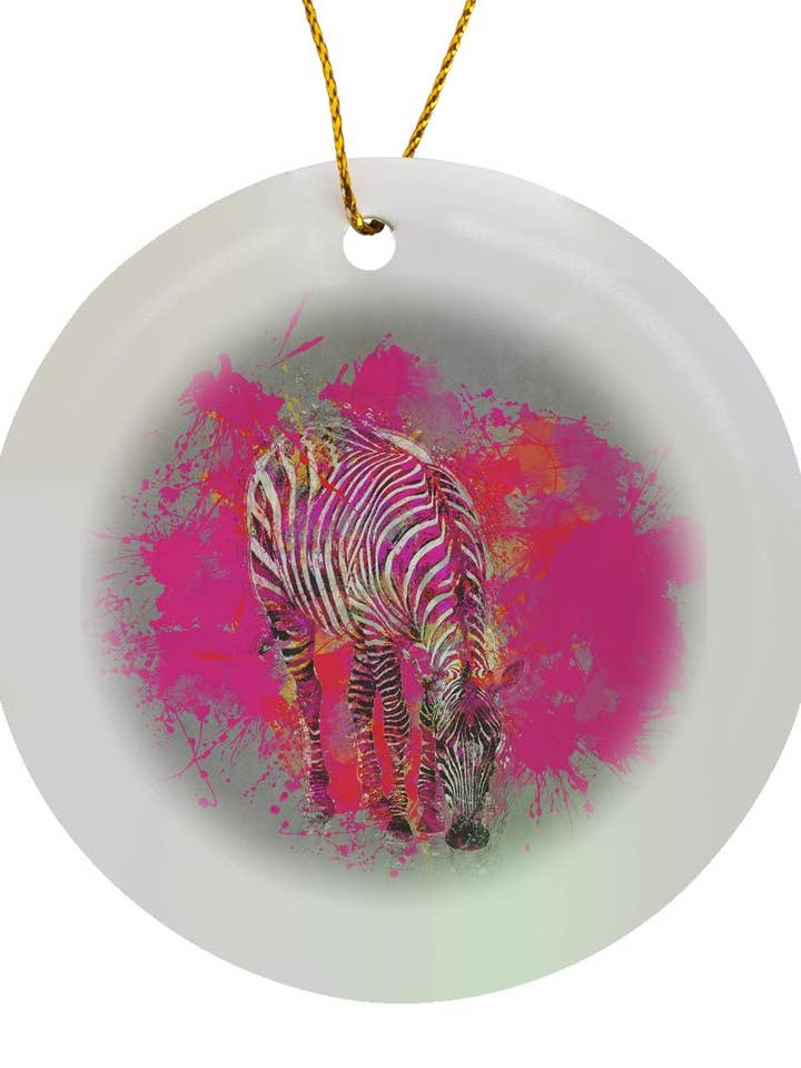 3dRose, Modern Artistic Zebra Illustration In Grey And Pink, Ornament and other Purchase Wholesale zebra. Free Returns & Net 60 Terms on Faire trending on Faire.