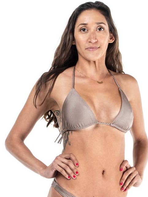 Top de banho com biquíni trançado Kihei por atacado de Nectar Creations