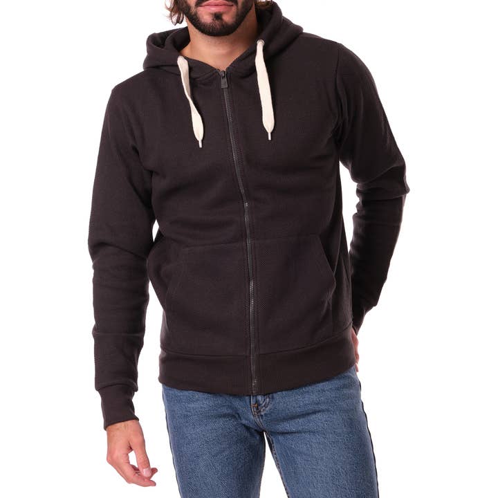 HOPENLIFE RIXE-2-ANTHRA Herrenweste mit Kapuze und Reißverschluss für den Großhandel von HOPENLIFE