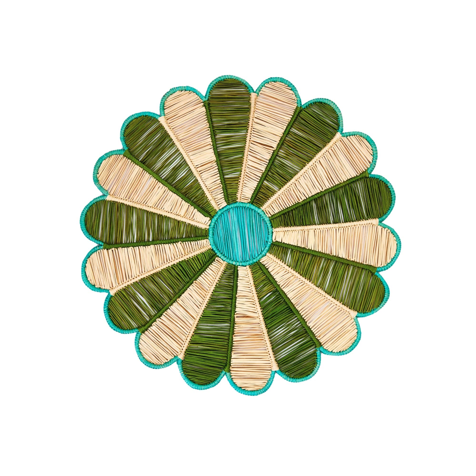 Oliven/Akvamarin Margarita Dækkeserviet Oliven/Akvamarin for engroshandel på Faire