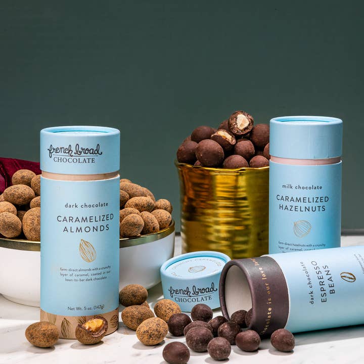 French Broad Chocolate - Wholesale Chocolate Covered Sweets - Dark Chocolate-Covered Espresso Beans - 5oz