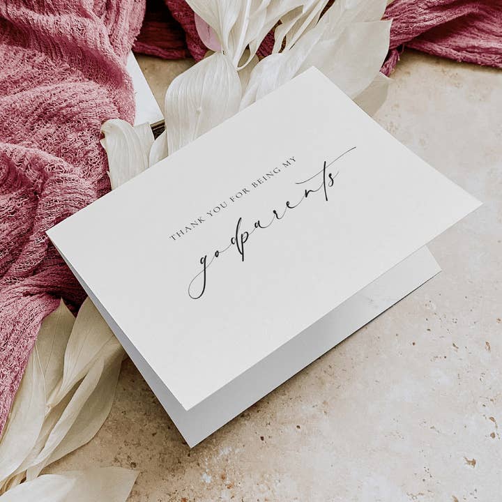 Black Bow Studio - Wholesale Religious Card - Thank You For Being My Godparents Greeting Card3