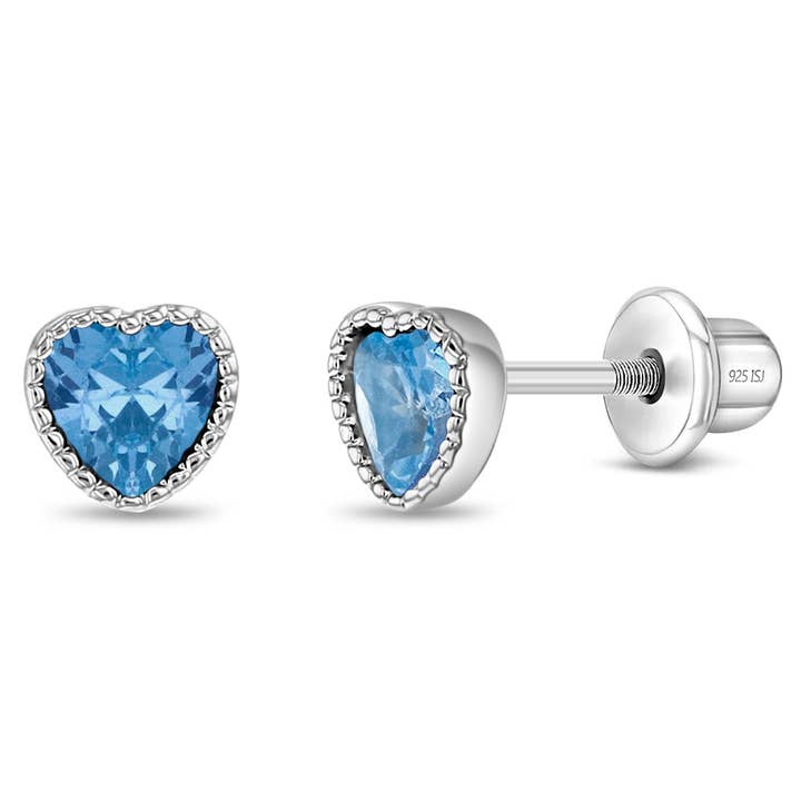 Liefje Blauwe Oorbellen - Sterling Zilver voor wholesale door In Season Jewelry