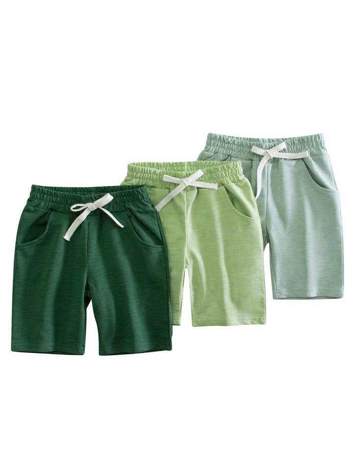 MyKids-USA® - Wholesale Shorts - Kids - Boys Solid Color Green Soft Casual Style Shorts5