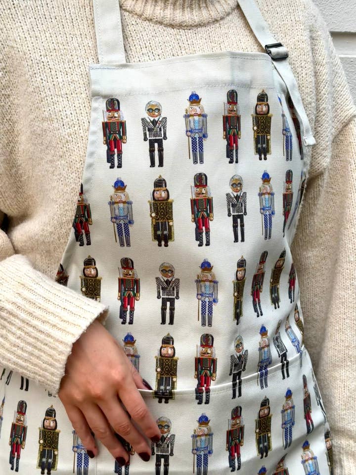 Designer Nutcrackers 100% Cotton Apron for wholesale by Jessica Anderton Designs Limited