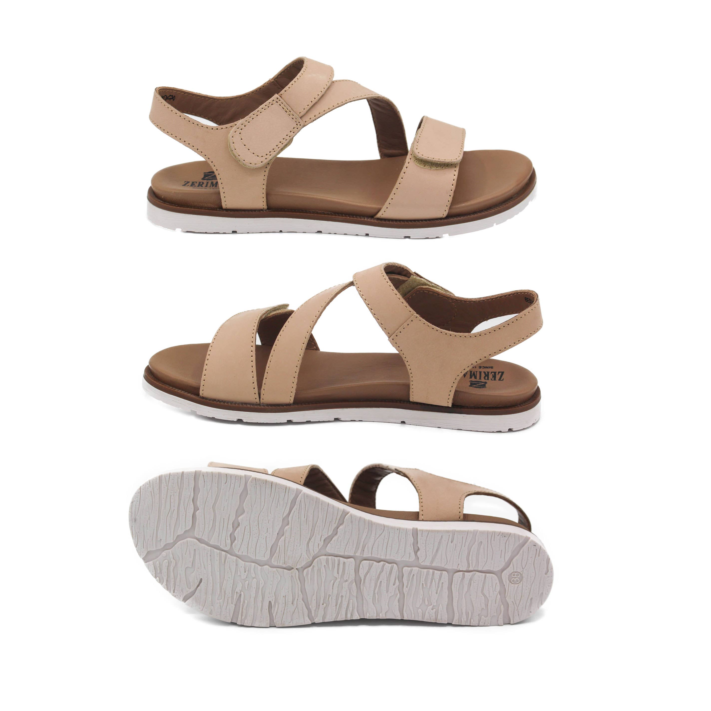 Zerimar 1942 - Vente Sandales – femme - Sandales en cuir pour femmes, confortables avec semelle antidérapante3