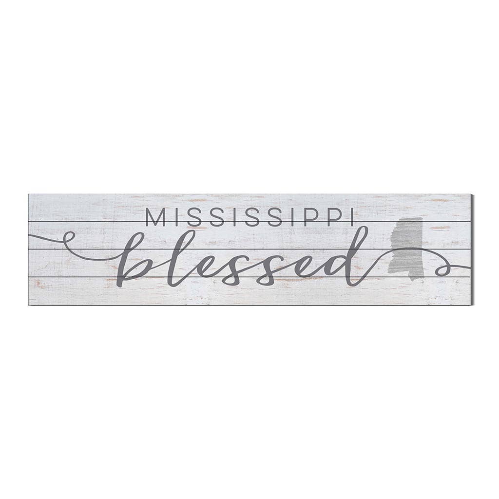 Kindred Hearts - Wholesale Sign - 40x10 Mississippi Blessed Weathered Slat Sign0